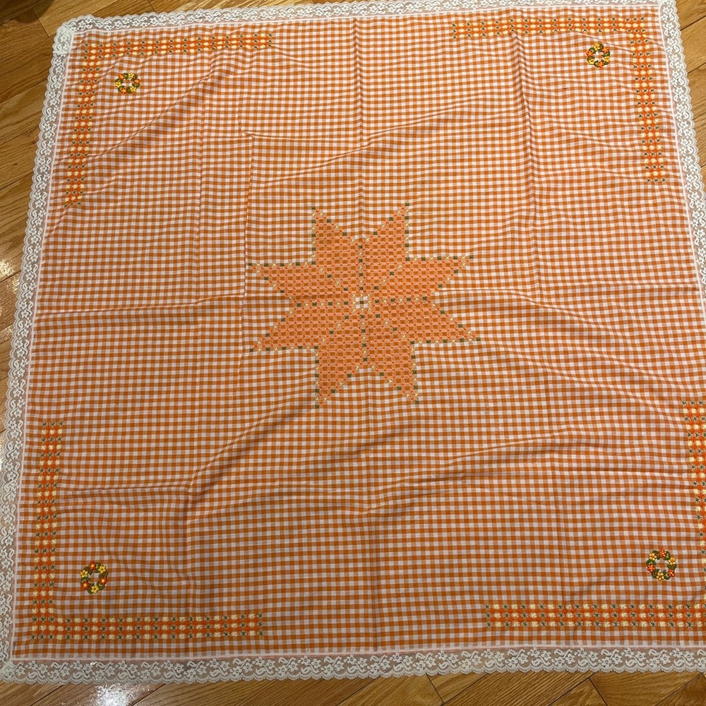 Vintage 1960’s handmade table cloth